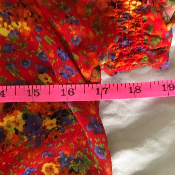 F21 Forever 21 Cap Sleeve Floral Top S - Picture 2 of 4